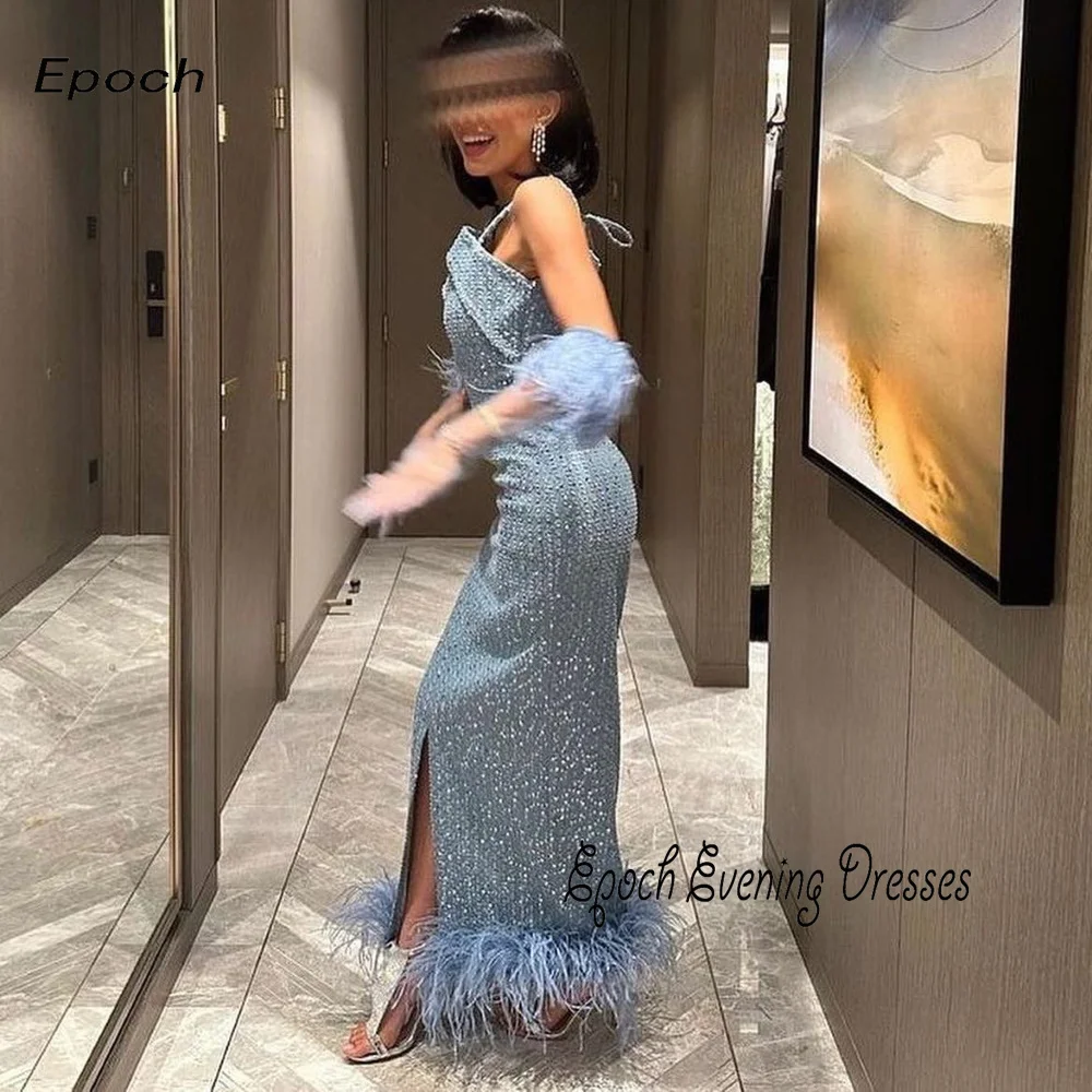 TGL-vestido de noite sereia com lantejoulas para mulheres, vestido de baile de coquetel com cabeçada, luxo, elegante, personalizado, Arábia, sexy, 2024