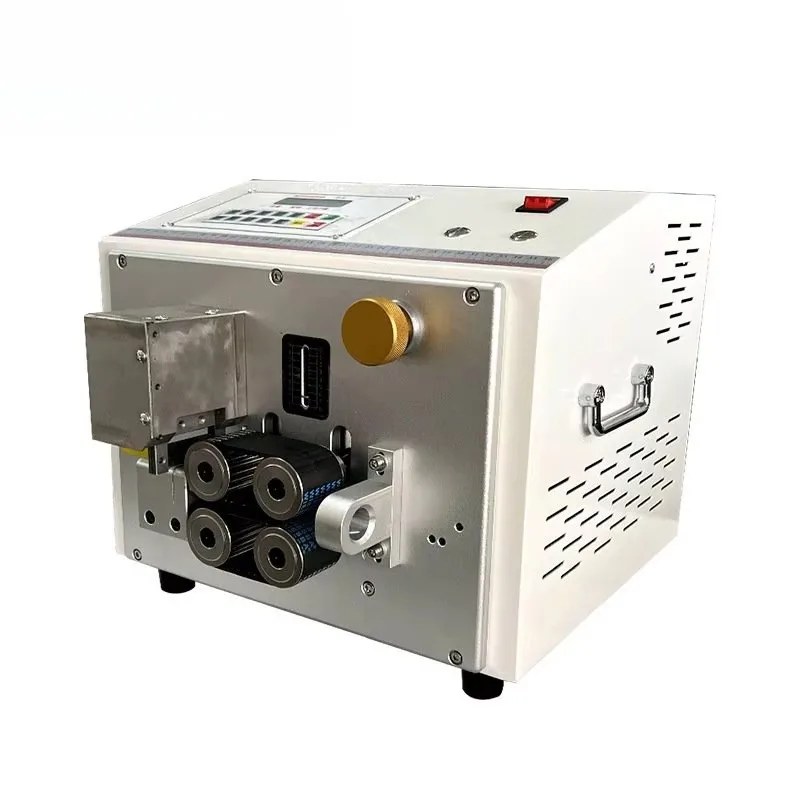 

Машина для зачистки проводов для пластикового резинового шланга и трубок медной проволоки с системой подачи ремня