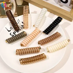 Koream Telephone Wire Line Elastic Rubber Bubble Braided Hair Ring Loop Scrunchies Hair Rope Hairband Women Party Accessories