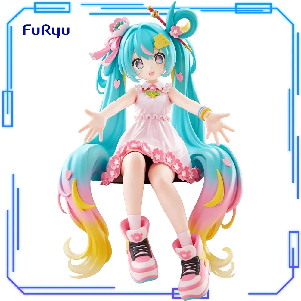 在庫あり-フリューオリジナル-正規品-ボーカロイド-初音ミク-10周年記念ver-14cm-モデルおもちゃ-ヌードルストッパーフィギュア-誕生日プレゼント