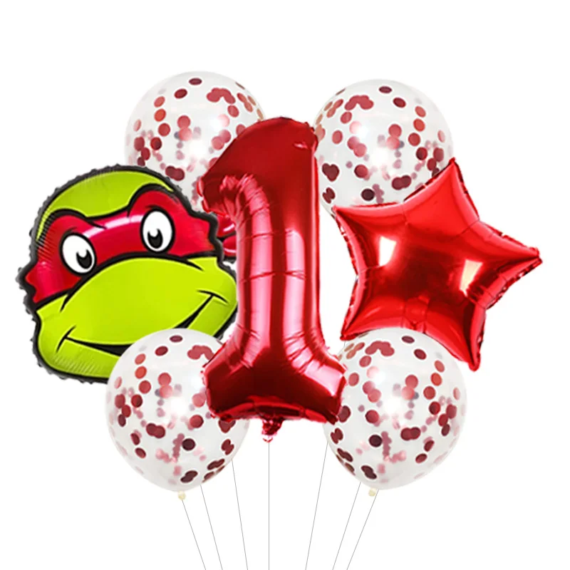 Purple Mask Donatello Ninja Turtle Character Foil Balloon Inflatable Ball For Children Theme Birthday Party Hanging Decoration