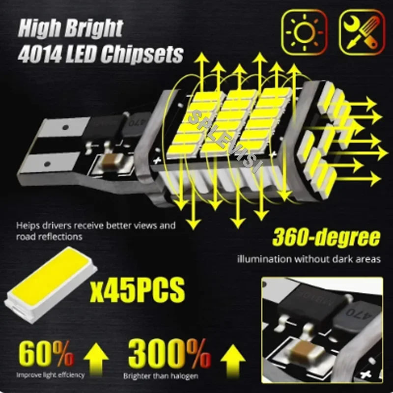 4Pcs Bright White LED Backup Reverse Lights Bulbs DRL for Jeep Grand Cherokee 2011-2021 2012 2013 2014 2015 2016 2017 2018 2019
