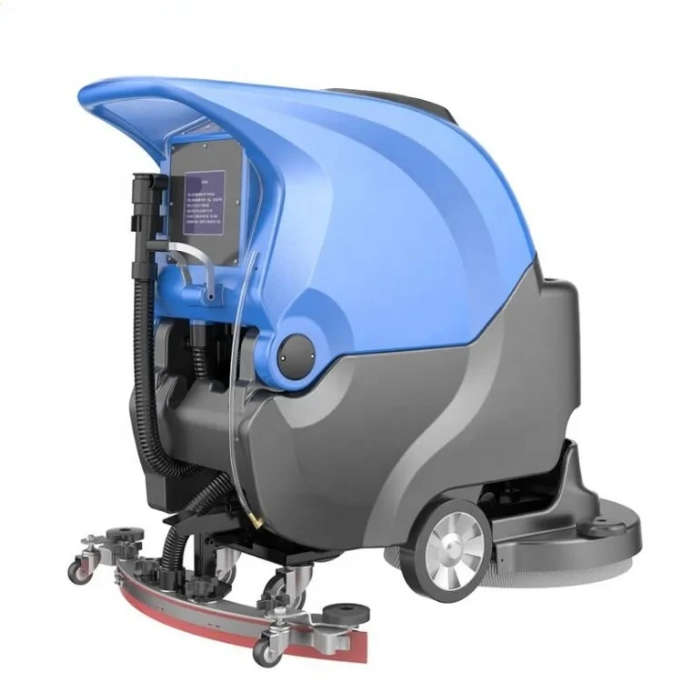 

Cheap Automatic Commercial Floor Scrubber Warehouse Walk Behind Compact Floor Scrubber Epoxy Concrete Floor Sweeper Scrubber