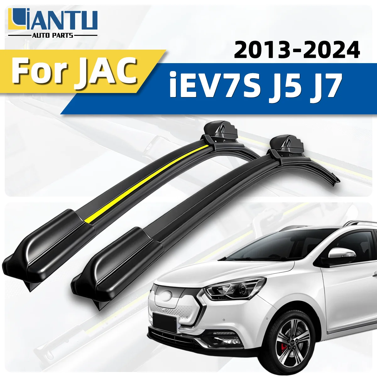 

2pcs Front Windshield Wiper Fit For JAC iEV7S J5 J7 2013-2024 Car Wipers Blade Premium Accessorie Quiet Operation High Quality