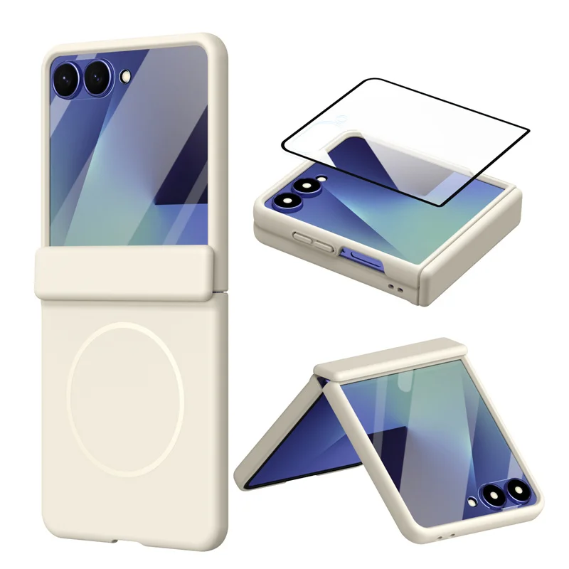 

Magnetic With Hinge Protect Screen Protect Film Phone Case For Samsung Galaxy Z Flip 7 6 5 4 3 5G Magsafe Wireless ChargingCover