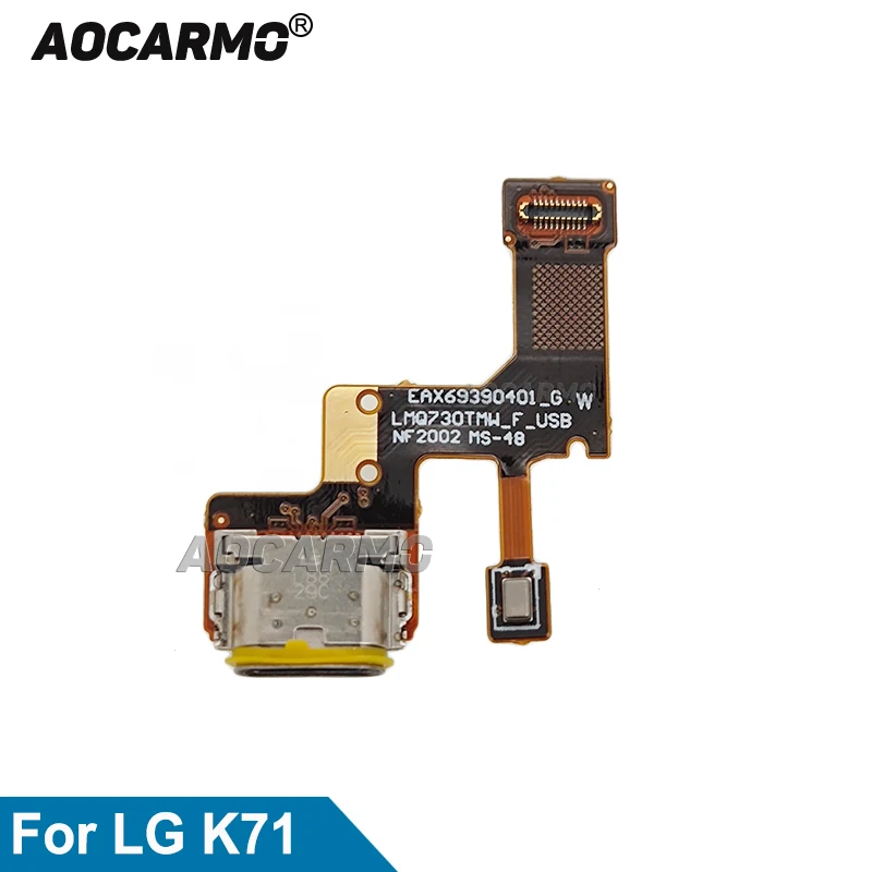 

Aocarmo For LG K71 USB Charger Dock Charging Port Connector Bottom Mic Microphone Circuit Board Flex Cable Repair Part