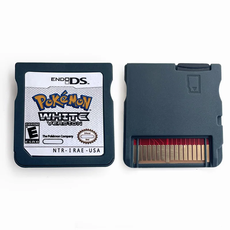 الولايات المتحدة الأمريكية نسخة البوكيمون أبيض وأسود 1 2 بطاقة مجتمعة مع صندوق كاسيت R4 نسخة بوكيمون بطاقة الألعاب ل DS NDS 3DS