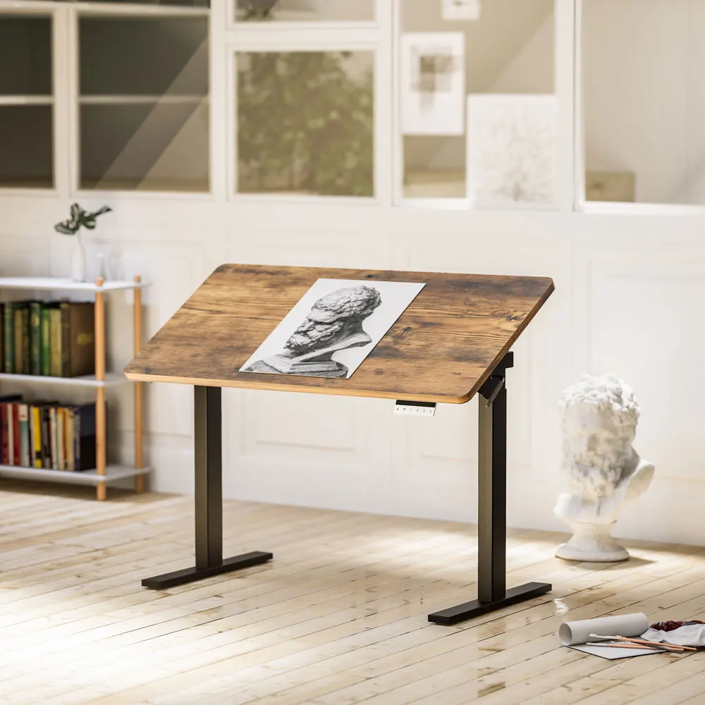 Modern Design 2-leg Electric Adjustable Height Folding Table Top Office Desks for Computer Workstation Sit Stand Drafting Desk