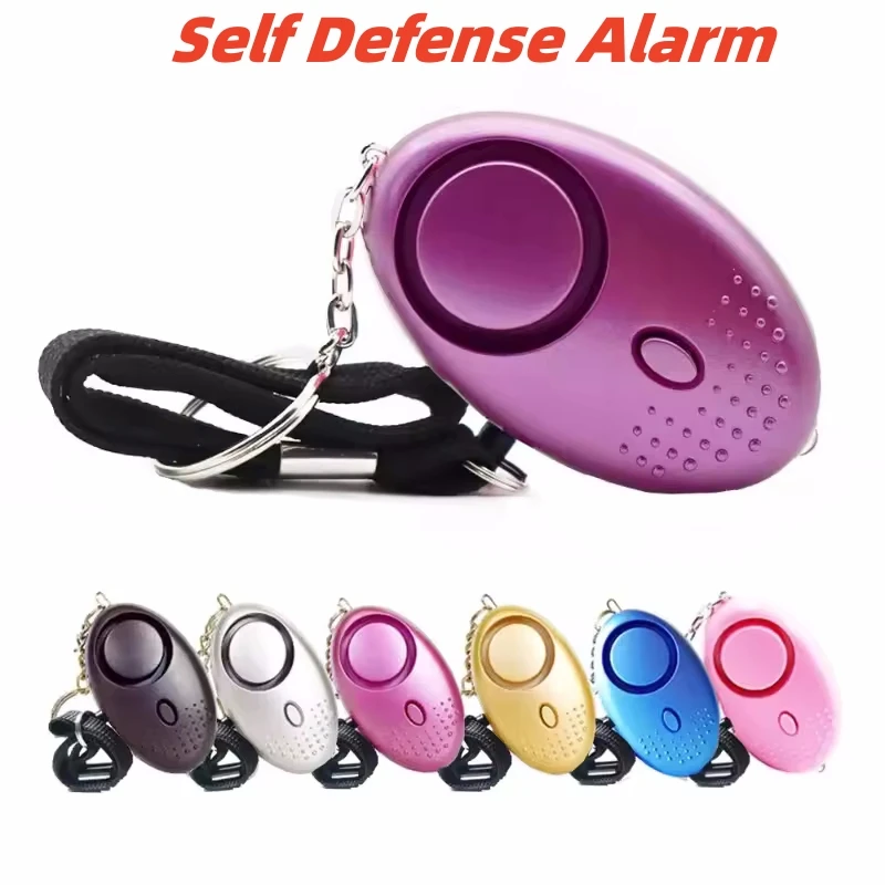 Self Defense Alarm 120dB Egg Shape Girl Women Security Protect Alert Personal Safety Scream Loud LED Keychain Emergency Alarm