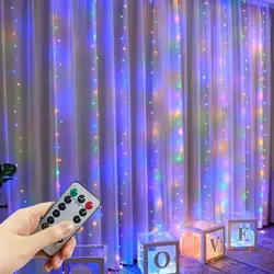 USB 3/4/6M 8 Mode LED Christmas Garland Fairy String Light DIY Decor Curtain Light Wedding Birthday Home Window Party Decoration