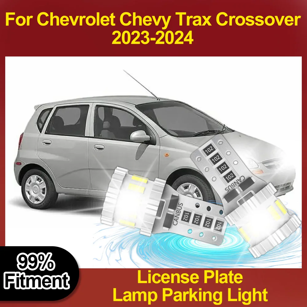 

2 шт. T10 W5W стояночный фонарь 6000K габаритная лампа 3400LM 12V CSP 6W Canbus без ошибок для Chevrolet Chevy Trax Crossover 2023-2024