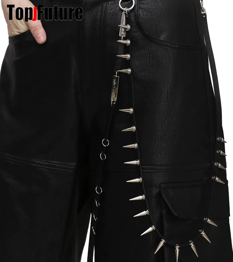 Y2k Mädchen Gothic Frauen Männer Steampunk Metall Taille Ketten Hip Hop Punk Harajuku Spike Choker Schlüssel bund trend ige Jeans Accessoires