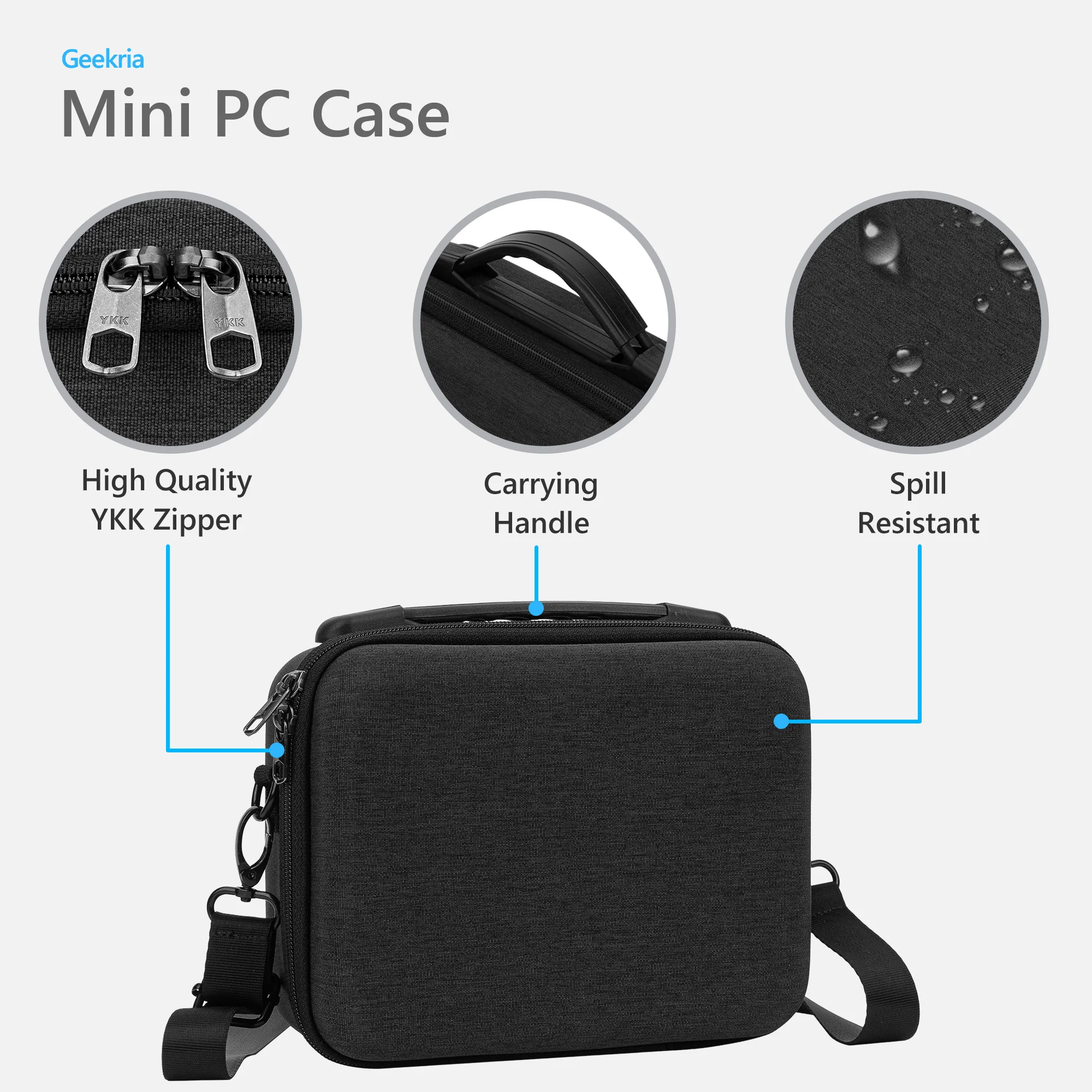 Geekria Desktop Computer Hard Travel Case Compatible with Apple 2026 Mac Mini M5 Pro M6 2024 Mac Mini M4 M4 Pro Carrying Bag
