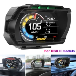 Car Head Up Display Fuel Consumption Digital Speedometer Overspeed Alarm Water Temp Tachometer LCD Display Oil Temperature Gauge