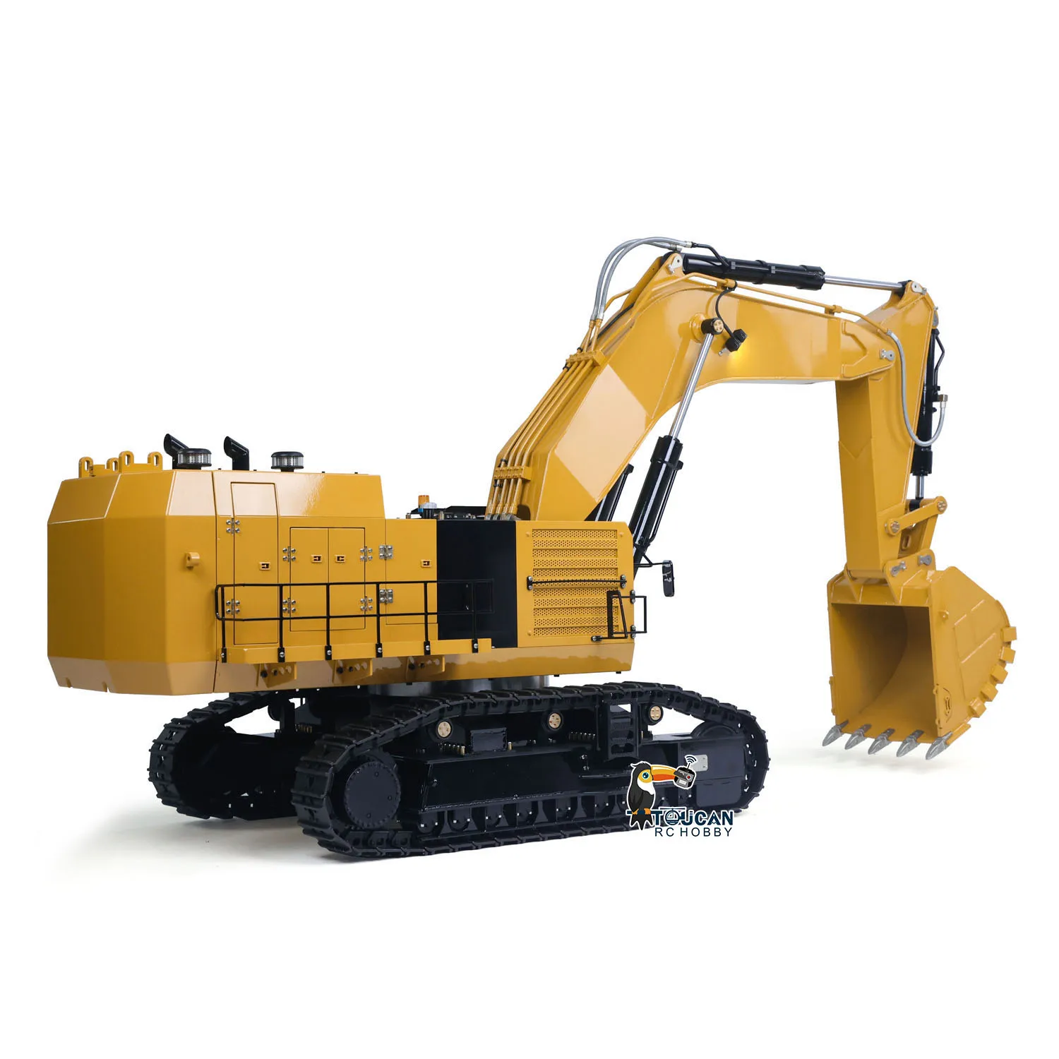 6015B 1/14 RC Hydraulic Excavator Heavy Duty Machine Remote Control Metal Digger Model Lights Liquid Crystal Display Trucks Toy