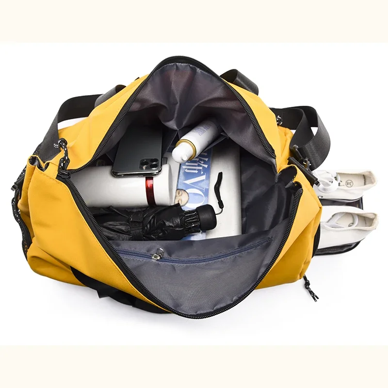 Sporttasche für Damen, Sporttasche, trocken und nass, Badetaschen, große wasserdichte Nylon-Yogamatten-Tasche mit Schuhfach, leichte Wochenend-Reisetasche