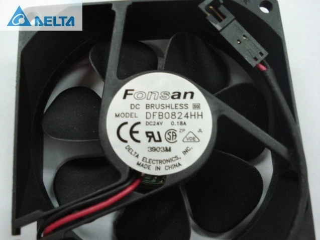 

for delta DFB0824HH 8CM 80MM 8*8*2.5CM 80*80*25MM 8025 24V 0.18A Inverter Cooling Fan