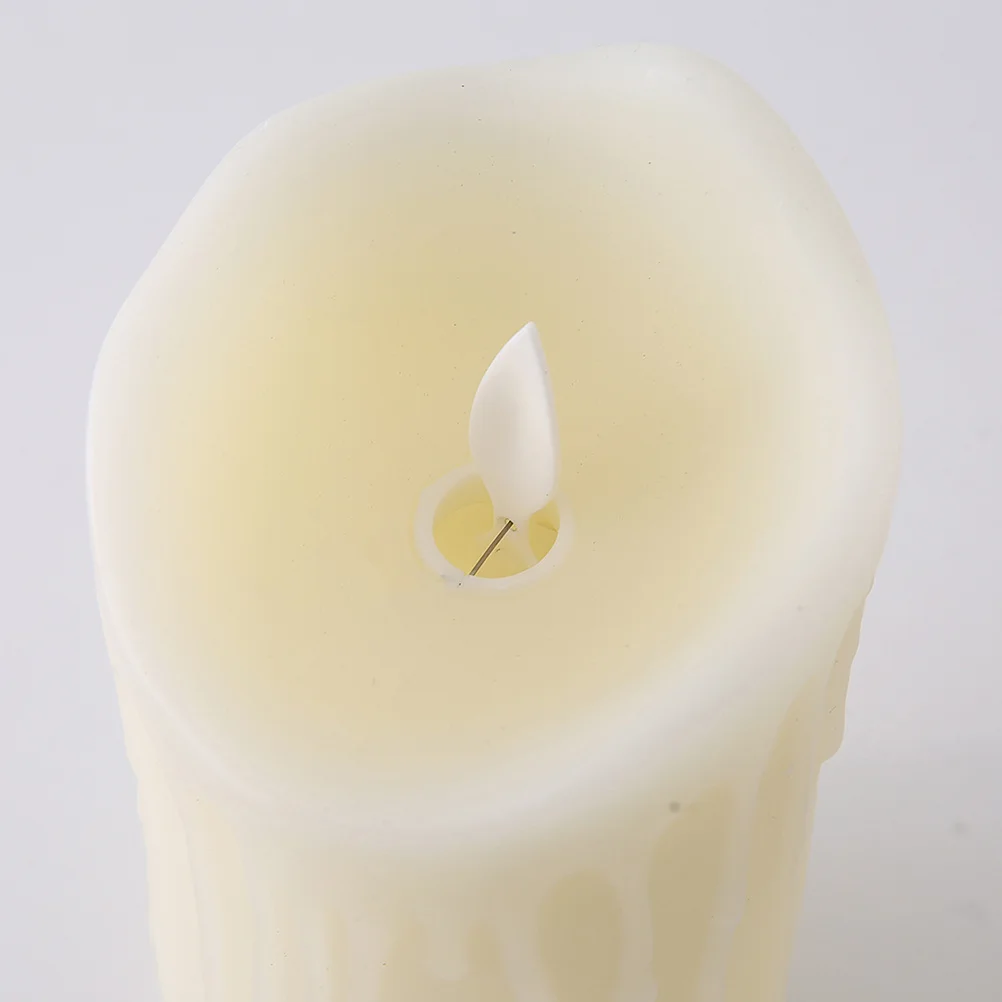 

3Pcs Operated LED Lights Electronic Flameless Tea Lamp Candles Realistic Flickering Light for Celebration