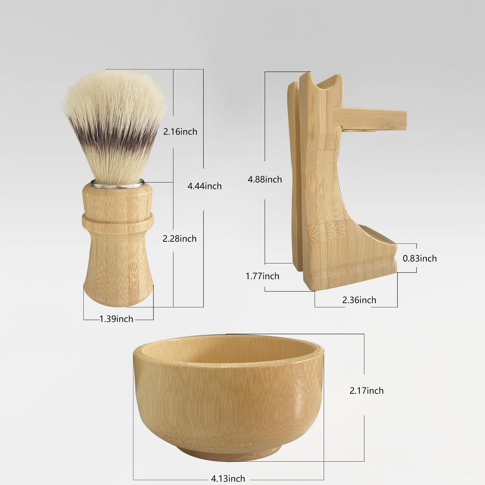 Zestaw do golenia z bambusa 3 – Shaving Brush Set recenzja i cena