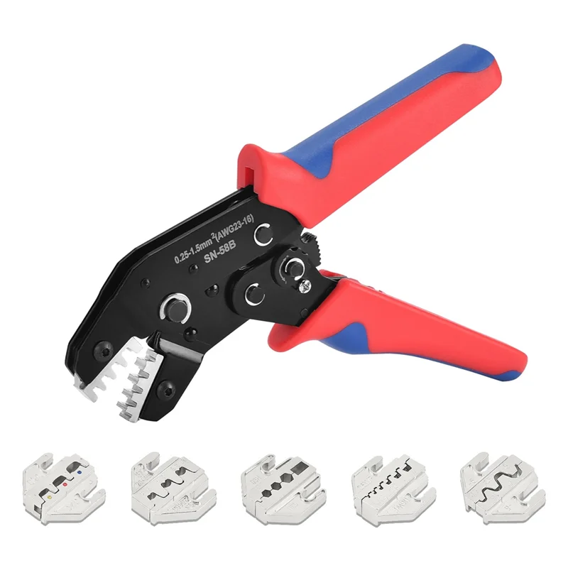 

SN-58B Automotive Plug-In Crimping Pliers For Heat Shrink, Nylon, Non-Insulated Connectors, Sleeve Terminals