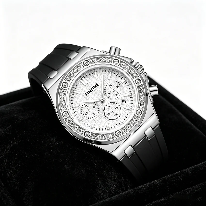 Luxury Watch Black - Novo Relógio Feminino com Bezel de