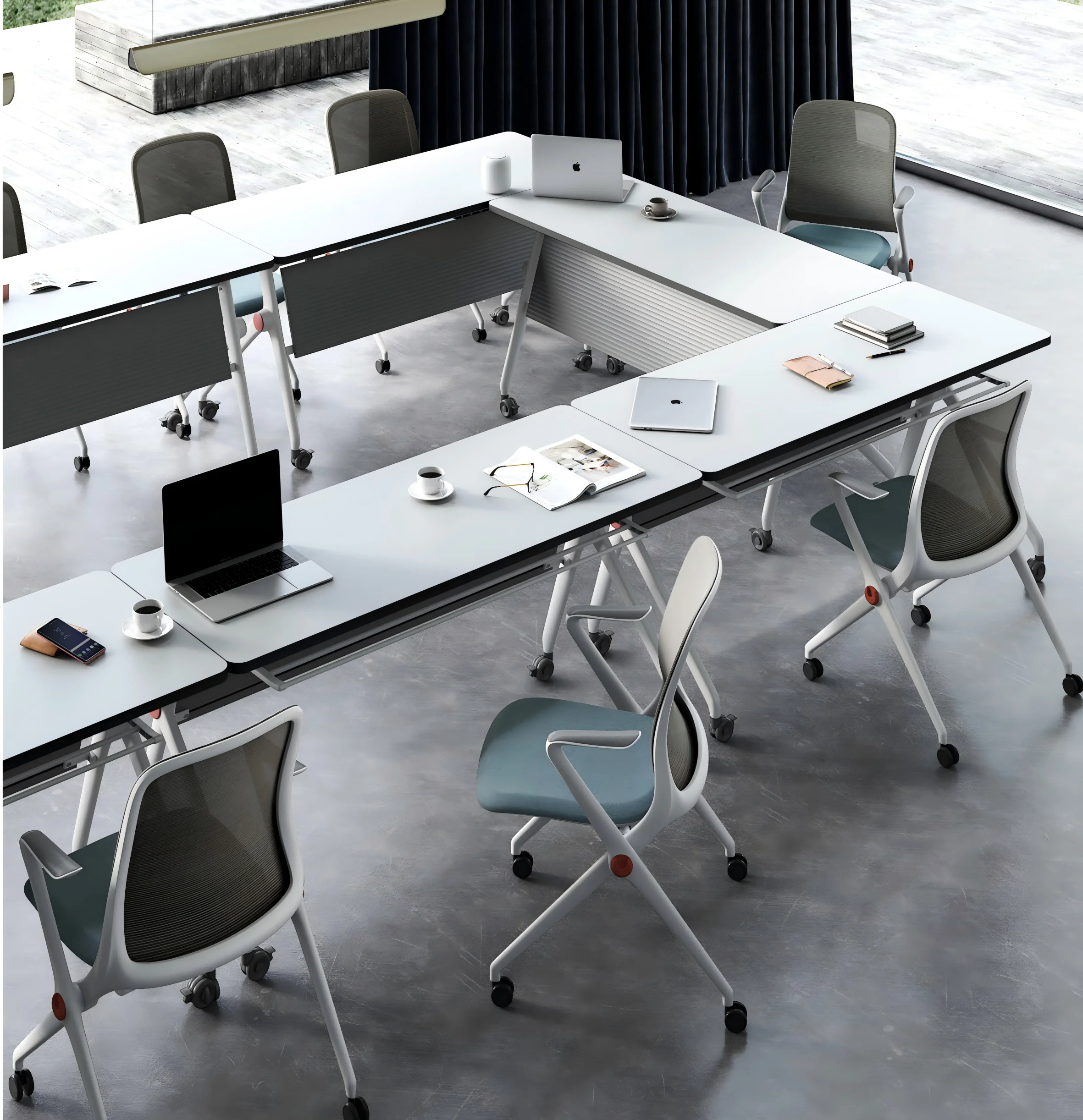 현대식 사무용 가구 접이식 책상 의자 세트 회의실 책상 - Office Furniture Set 리뷰 및 가격