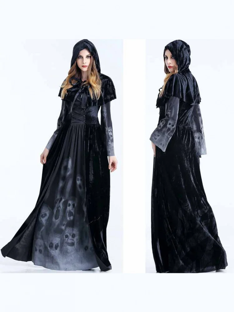 

Костюм на Хэллоуин Par k Bla Devil Witch, костюм для косплея, полиэстеровая юбка с высокой талией для женщин 8-25 лет