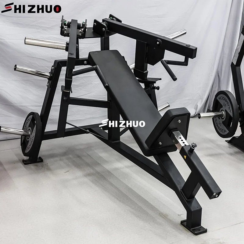 Shizhuo بالجملة الصالة الرياضية قابل للتعديل معدات تدريب القوة لوحة محملة آلة ضغط الصدر المنحدر للبيع