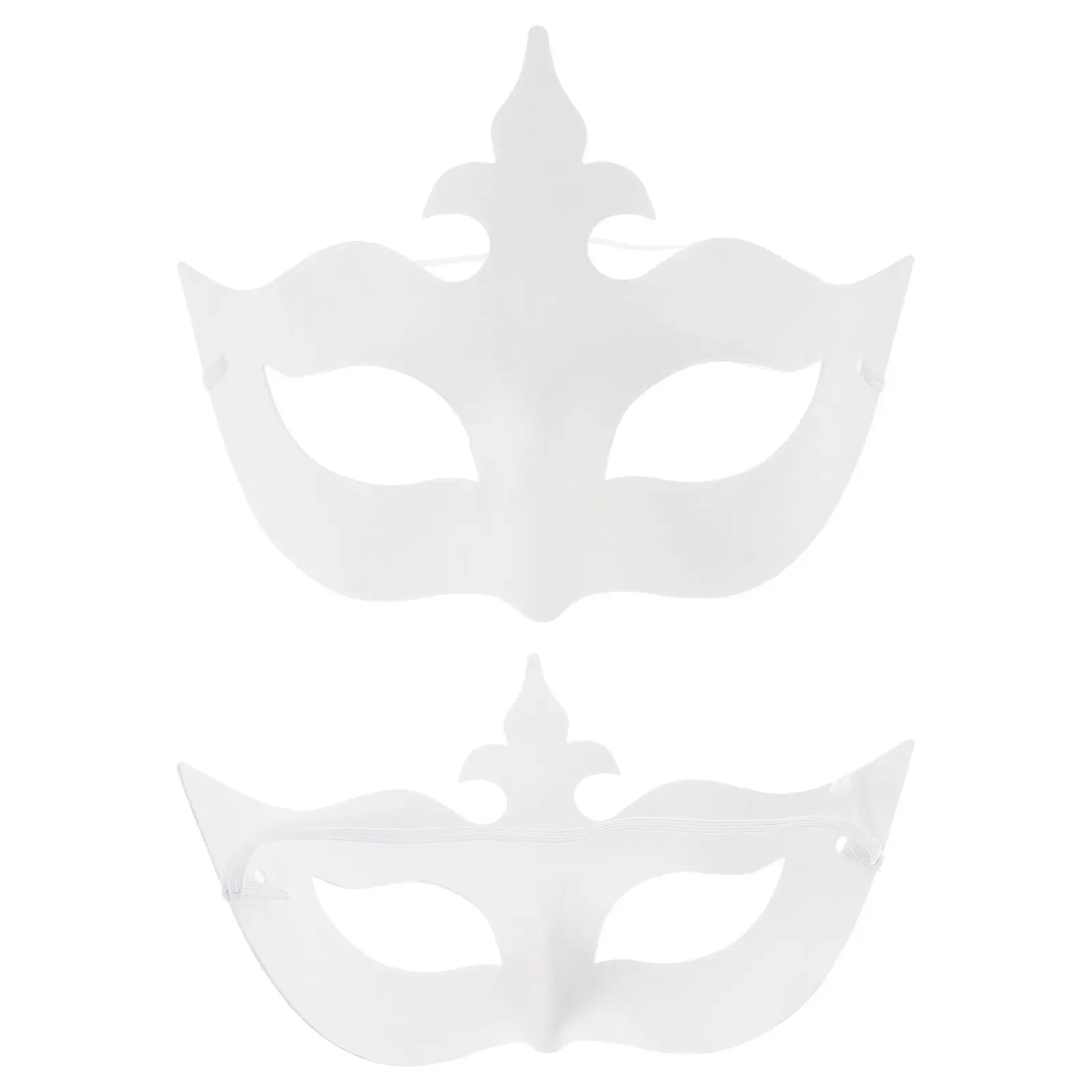 

6Pcs Paintable Blank Crown Masks Paper DIY Masquerade Masks for Women White Festive Party Decor Arts Craft Halloween Prop