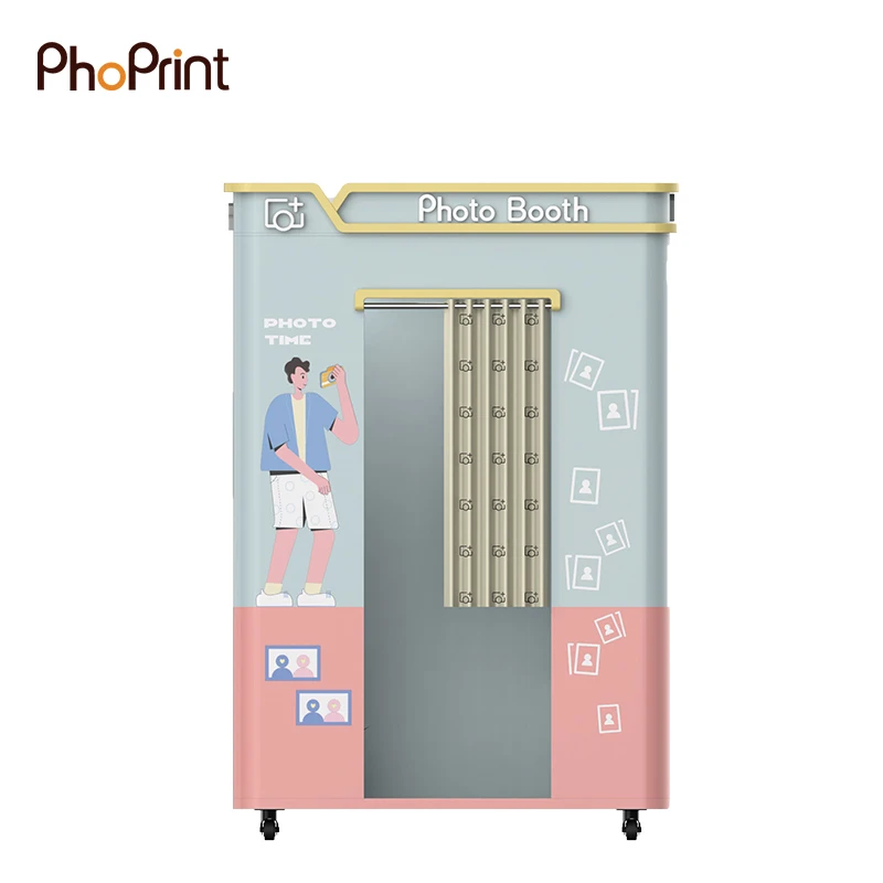 Phoprint Pagamento di alta qualità Bellezza Guida vocale Touch Screen Camera Mall Photo Booth