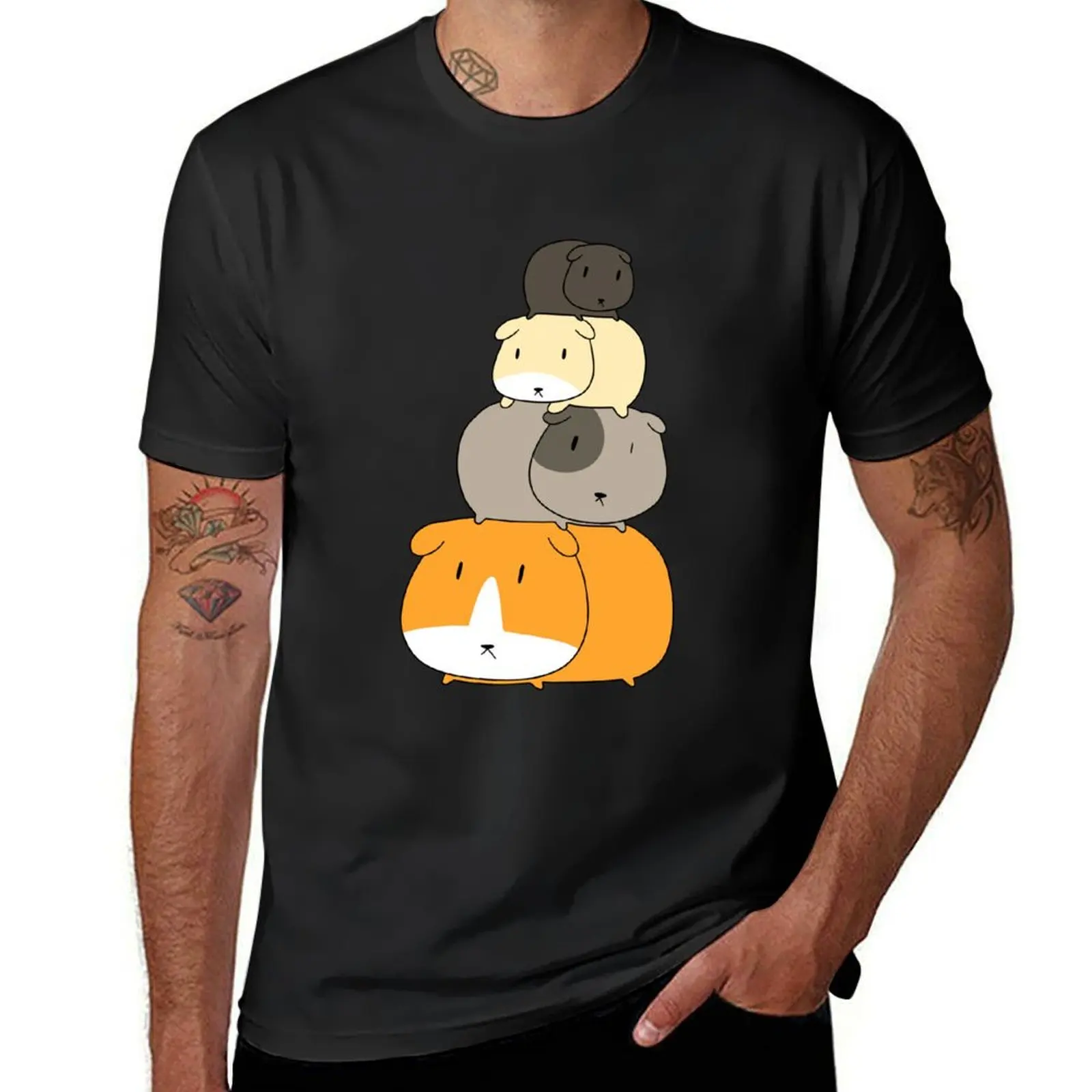 Guinea Pig Stack T-Shirt boys whites customs plain black t shirts men