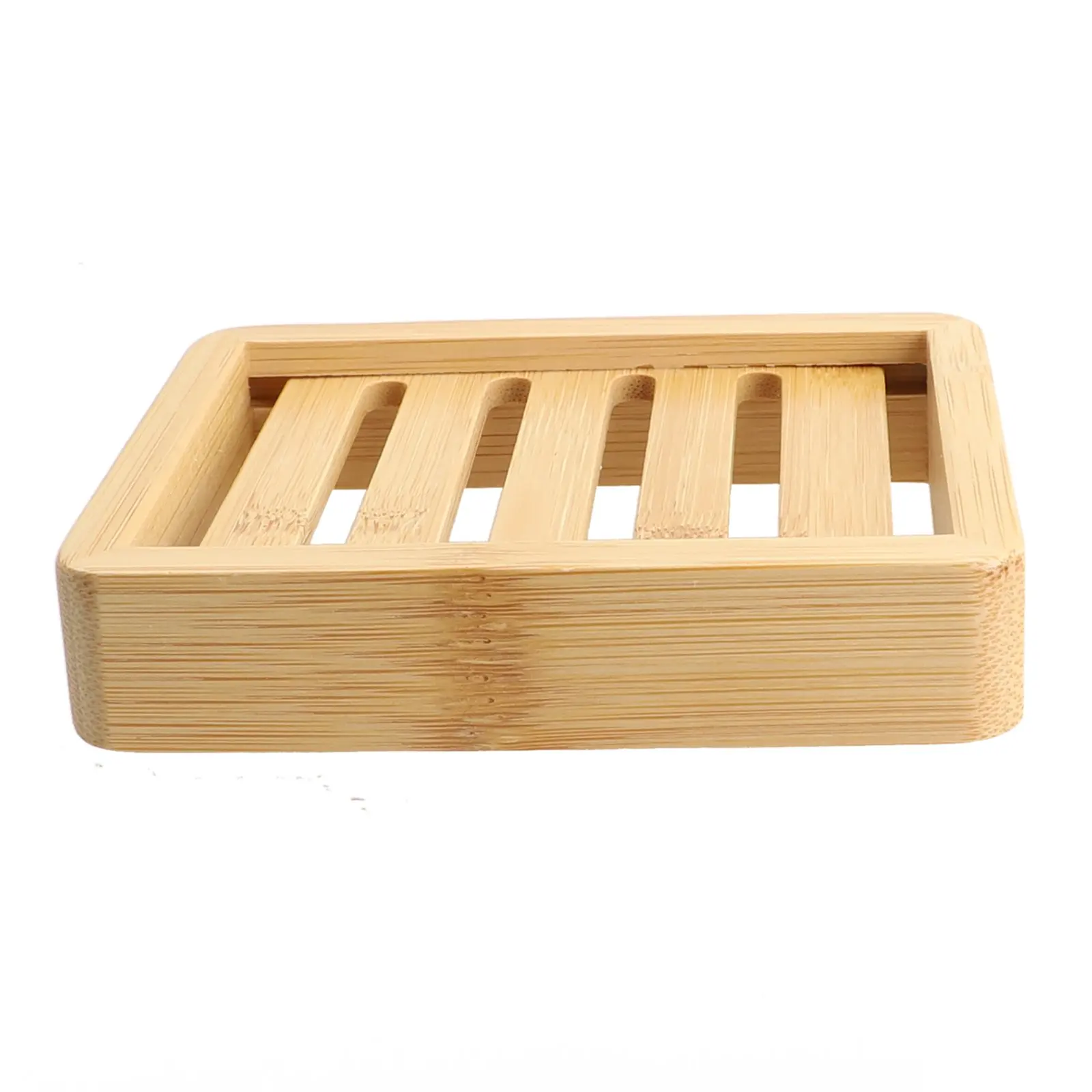 2 Pcs Wooden Soap Dish Tray Holder  Storage Box Soap Rack Plate Container Bathroom Accessories Storage Organizer