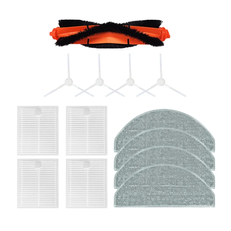 AD41-For Xiaomi E10 E12 B112 جهاز آلي لتنظيف الأتربة استبدال أجزاء الجانب الرئيسي فرشاة ممسحة تصفية كيس لجميع الغبار