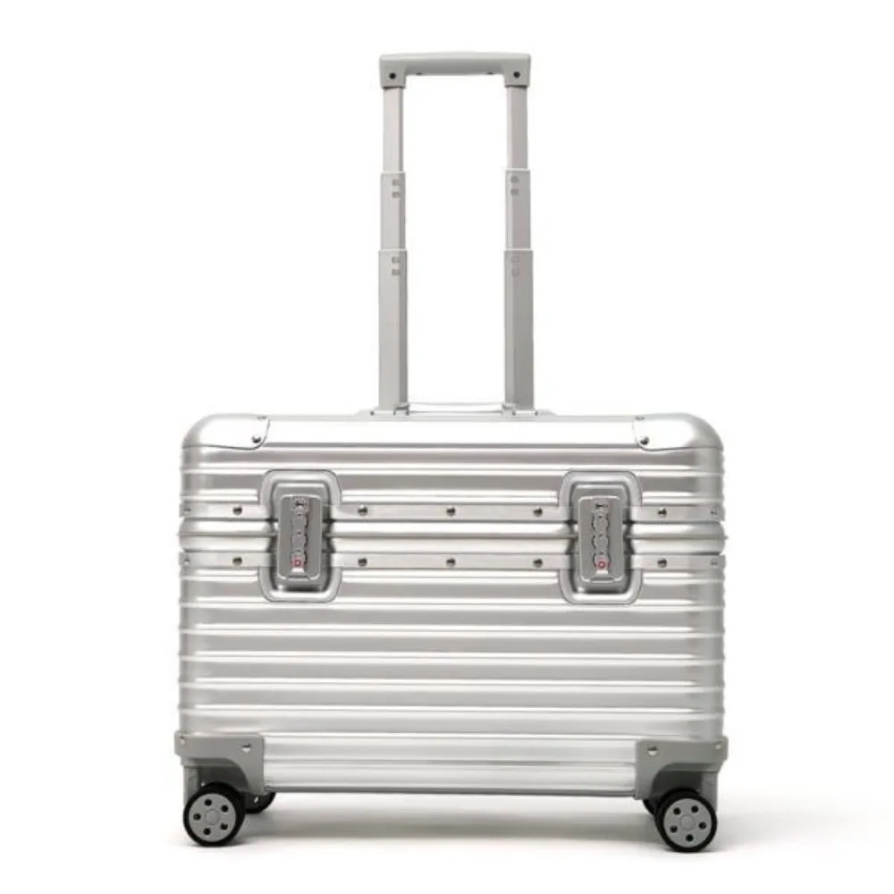 All-aluminum magnesium alloy luggage photography trolley case universal wheel camera boarding case metal captain case