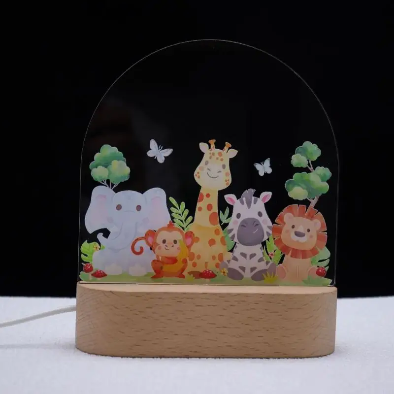 

Acrylic LED Night Lights Bedside Light Home Decoration for Kids Baby Girls Boys L43B