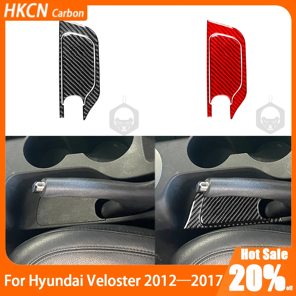 

For Hyundai Veloster 2012-2017 Carbon Fiber Console Hand Brake Panel Car Accessories Interior Cover Trim Sticker Decoration