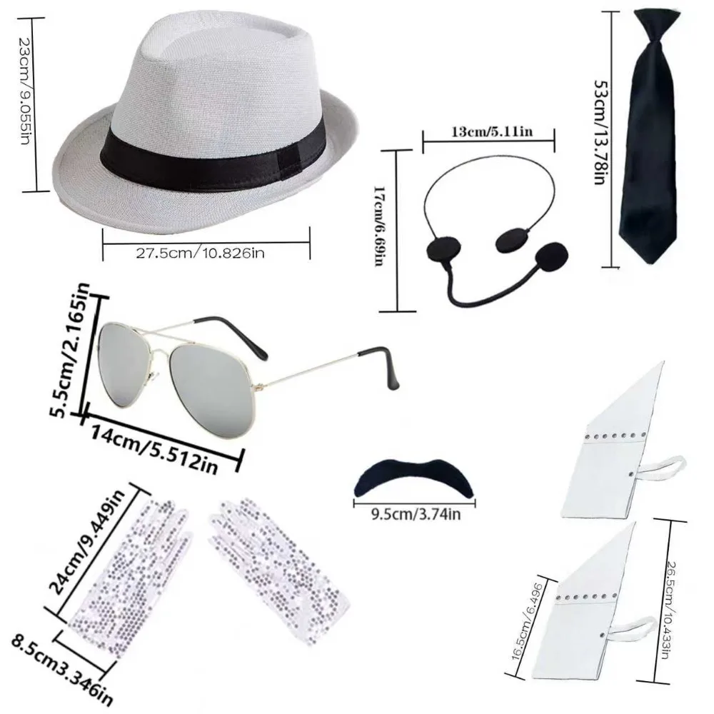 PESENAR Pop Star Traje Rock Super Star Acessórios Cosplay Halloween Famoso Cantor Roupa Óculos de Sol Microfone