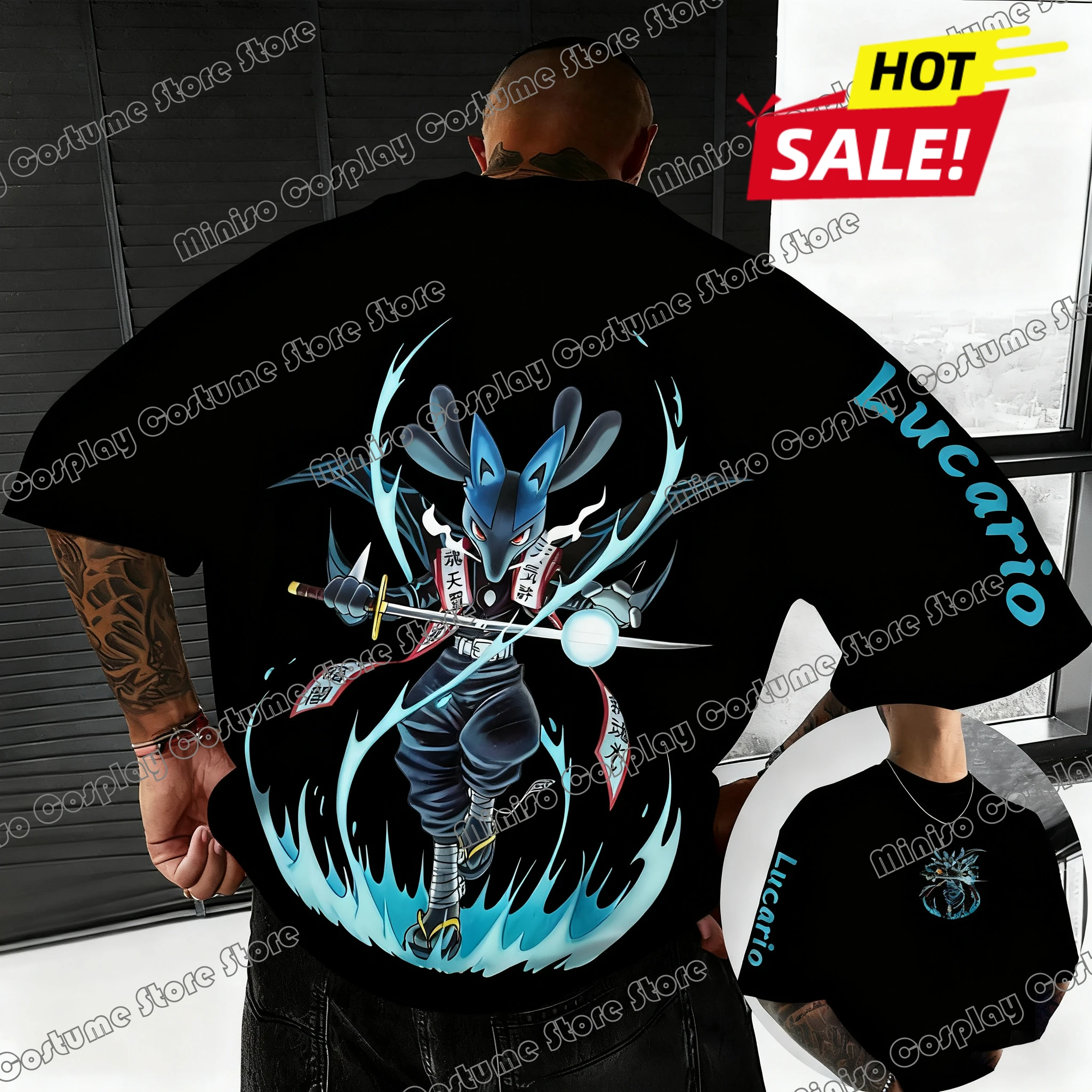 

A Pokemon Themed Lucalio Off-shoulder Shirt for Men and Women. A Must-have Top for Folding in Spring and Autumn