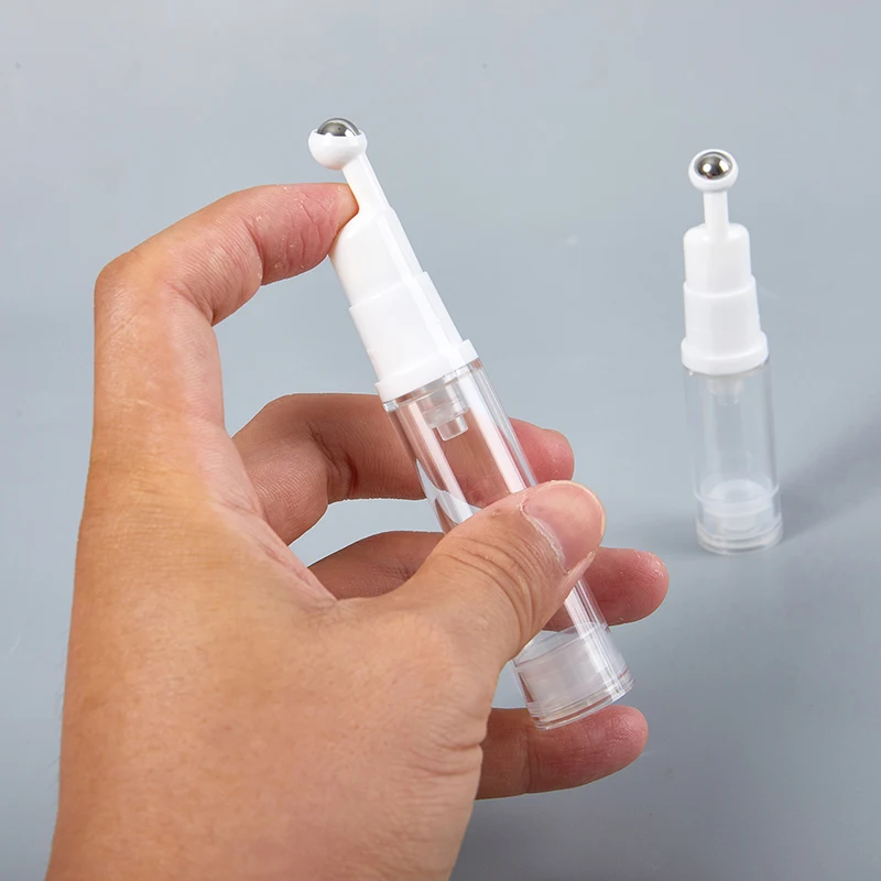 5/10ml Liquid Foundation Refillable Bottles Cosmetic Eye Cream Roller Ball Vacuum Bottle Travel Portable Empty Glass Bottle