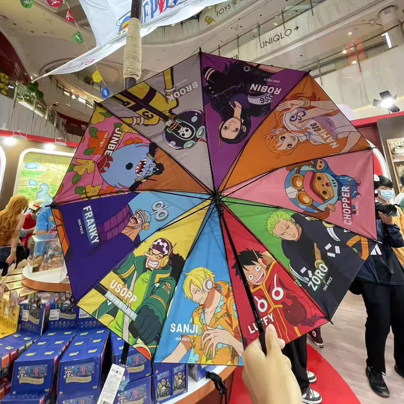 

New One Piece umbrella Luoronona Zorro Rain or shine Black rubber sunscreen umbrella anime co branded peripheral holiday gifts