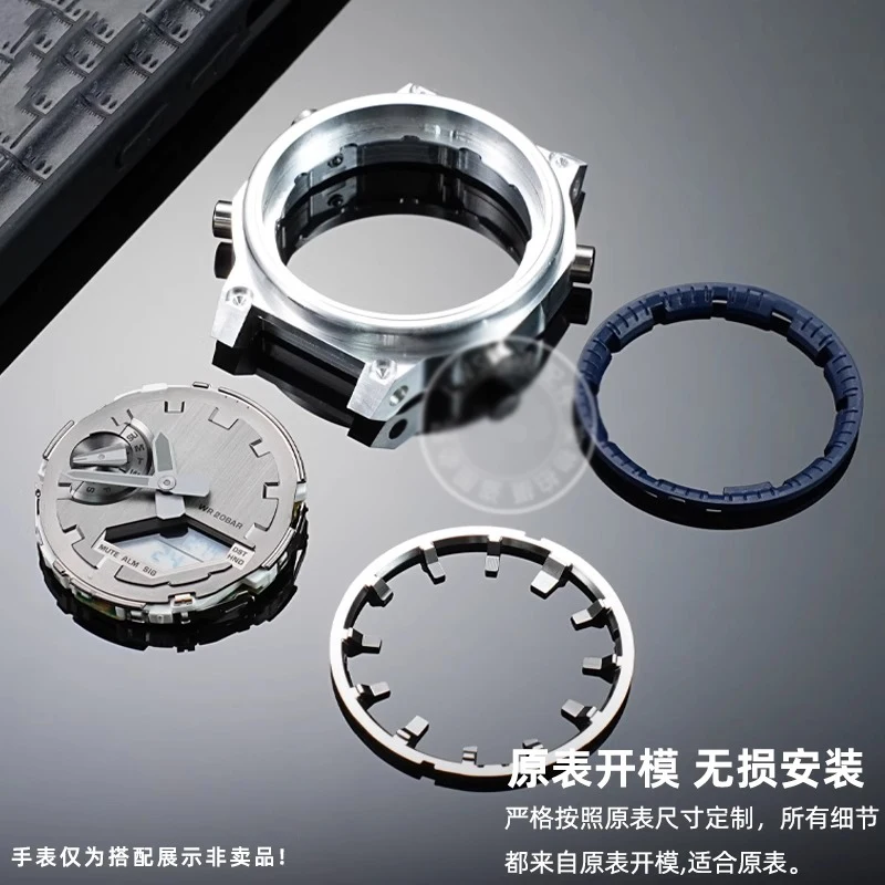 Para Casio G-SHOCK GM-2100 piezas de reloj esfera modificada círculo de escala Casioak GM2100 círculo de sombra interior plata accesorios de reloj para hombres