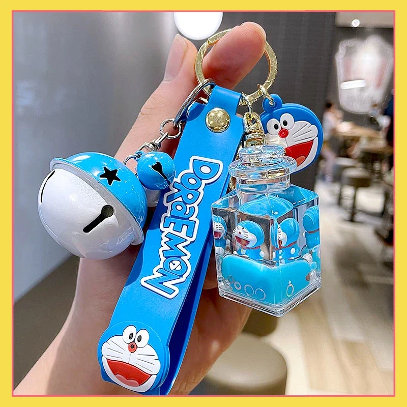 

Miniso collaboration anime Doraemon blue crystal keychain cartoon ice cream jingle cat backpack decoration creative gift