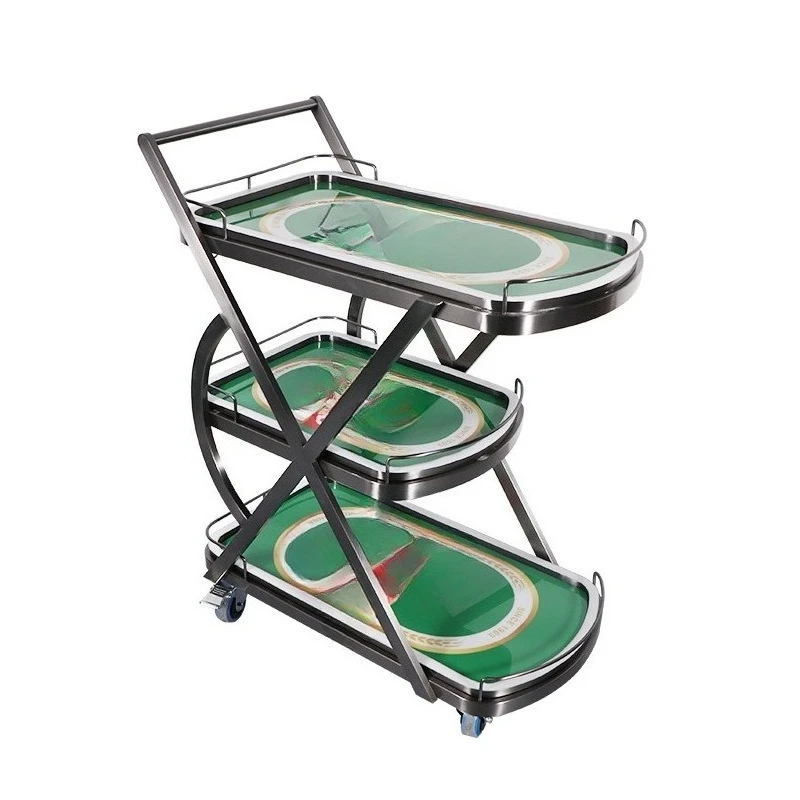 

Bar night show luminous wine cart KTV mobile service food delivery trolley wine LED