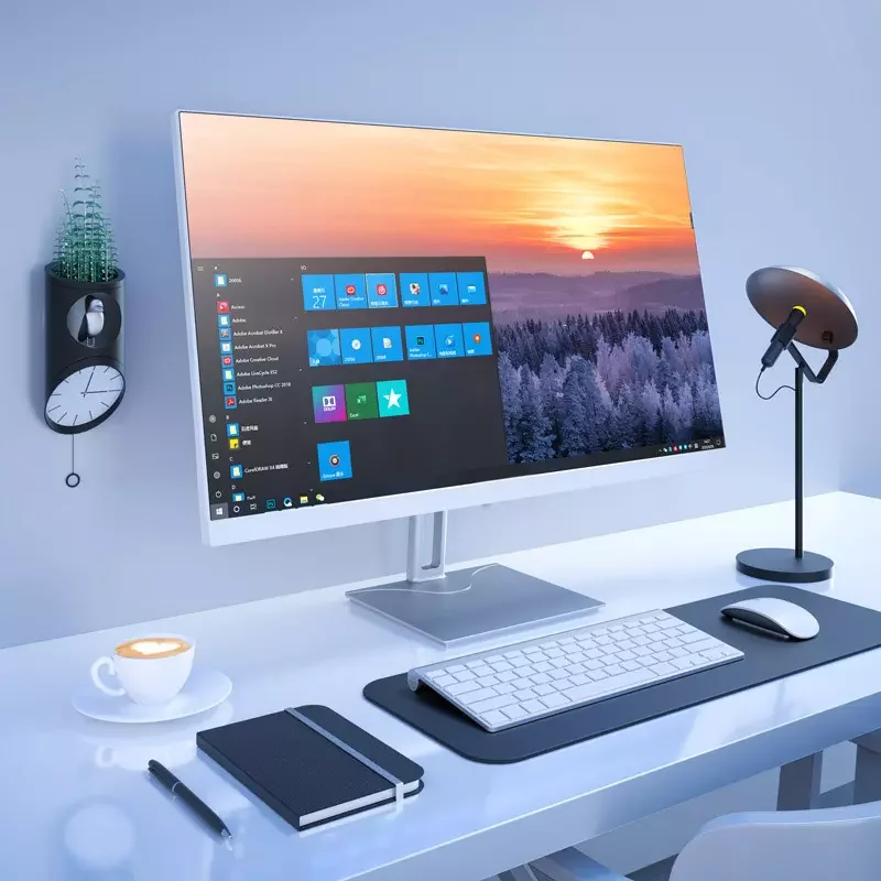 Factory Custom Hot Selling Aio 22 24 27 Inch Desktop Computer All-in-one with Optional Wall Mount Plus Camera and Touch Screen