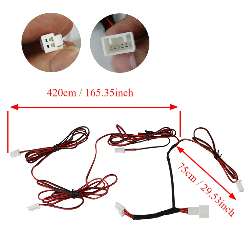 Interior Light Wire Cable For Toyota Mazda Subaru Yaris Camry Corolla Cross Decorative Foot Light Illuminator Connector