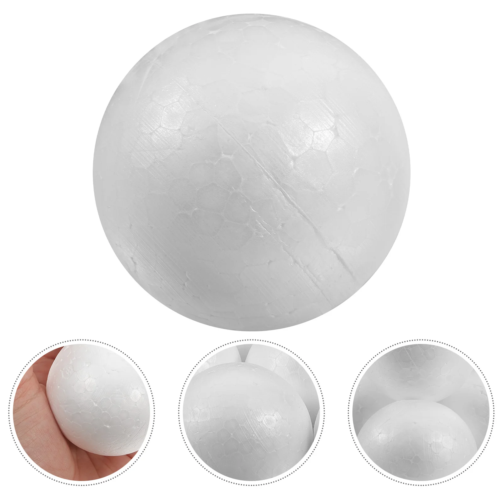 100 Pcs Solid Ball Toy Craft Home Decoration White Balls Decorate Polystyrene 6cm