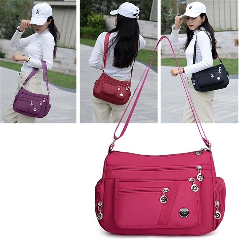 Women Nylon Waterproof Bag Messenger Bags For Lady Crossbody Large Capacity Travel Shoulder Bag Casual Handbags High Quality