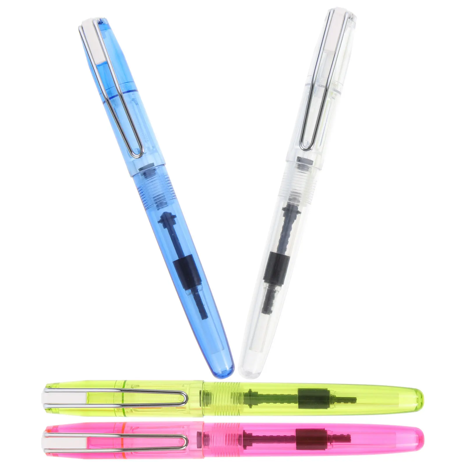 

4Pcs Large Ink Capacity Refillable Brush Pen Smooth Writing Calligraphy Pen Office School Supplies Office Supplies