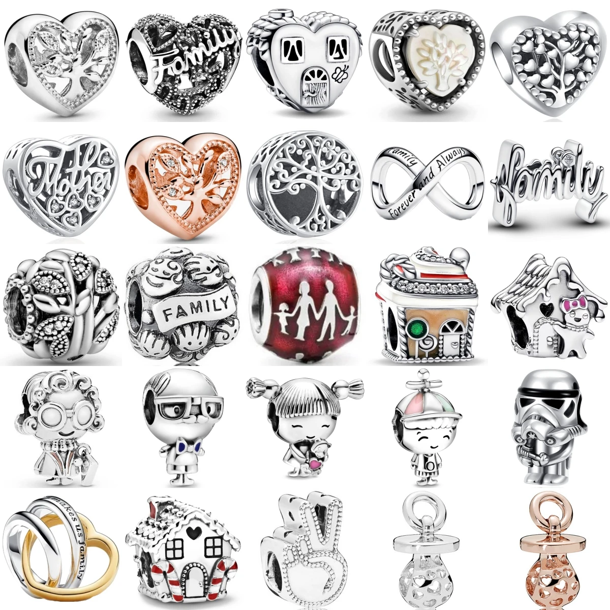 925 Sterling Silver Exquisite Boy Girl Pacifier House Charm Pendant Suitable For Original Bracelet DIY Fashion Jewelry Gift
