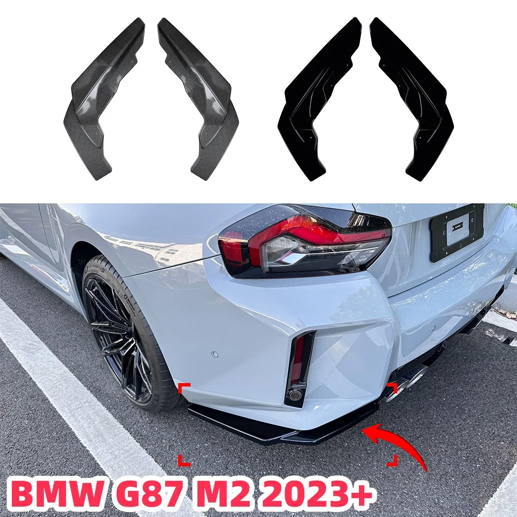 

Car Rear Bumper Lip Side Spoiler Trim For BMW G87 M2 2023 2024+ Rear Corner Protector Guard Diffuser Splitter Tuning Body Kit